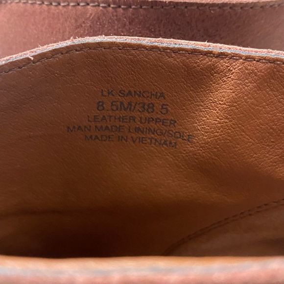 Lucky Brand Sancha Brown Zip Up Studded Heel Bootie Boots - Picture 10 of 11